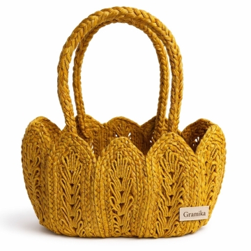 Natural Jute Reusable Shopping Tote - Flat Canvas Carry Bag