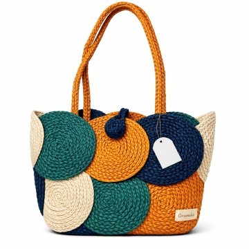 Natural Jute Everyday Tote - Flat Profile Market Bag with Print