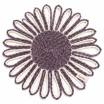 The Cocoa Bloom Trivet - Two-Tone Jute Flower Design