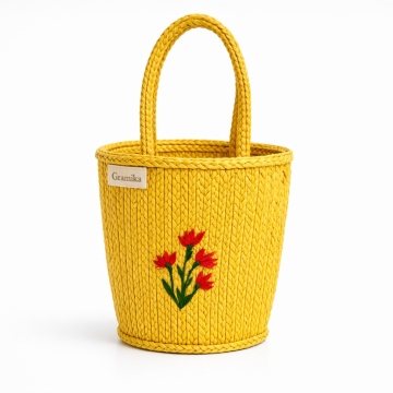 Golden Jute Water Bottle Sling - Hands-Free Hydration Carrier